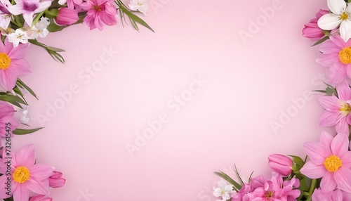 pink flowers frame © shivraj