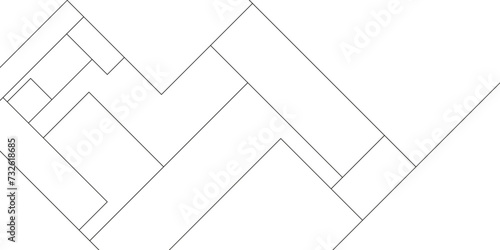 Abstract modern seamless Design black and white background, geometric pattern of black and white tone of many squares and rectangle, Paper geometric composition with abstract lines, Mock-ups paper.
