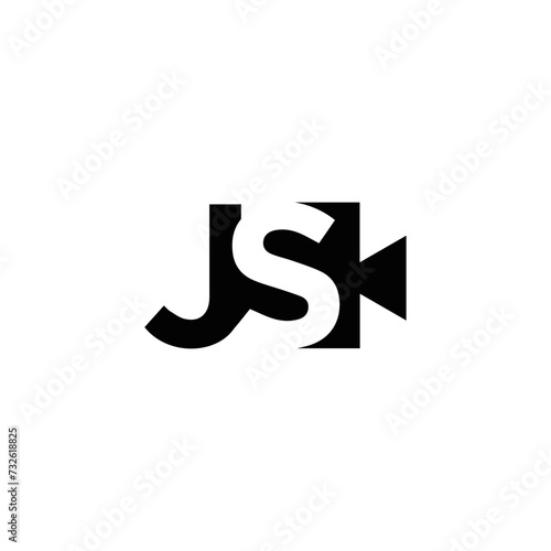 JS logo. JS set , J S design. White JS letter. JS, J S letter logo design. Initial letter JS letter logo set, linked circle uppercase monogram logo. J S letter logo vector design.	
