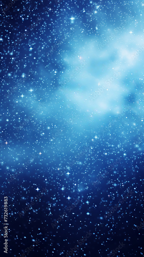abstract dark blue background with snowflakes