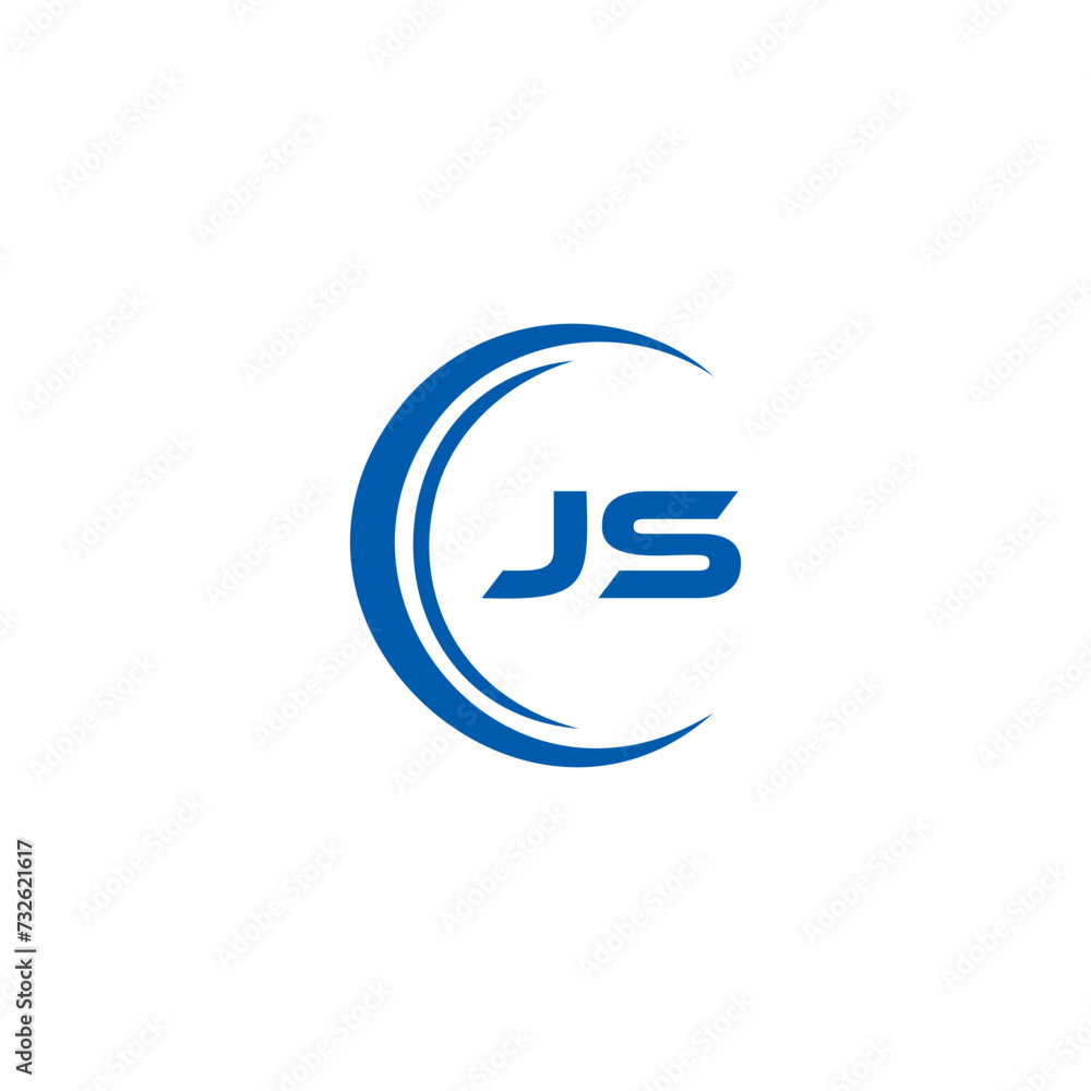 JS logo. JS set , J S design. White JS letter. JS, J S letter logo design. Initial letter JS letter logo set, linked circle uppercase monogram logo. J S letter logo vector design.	
