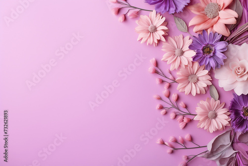 Spring flowers with copy space 