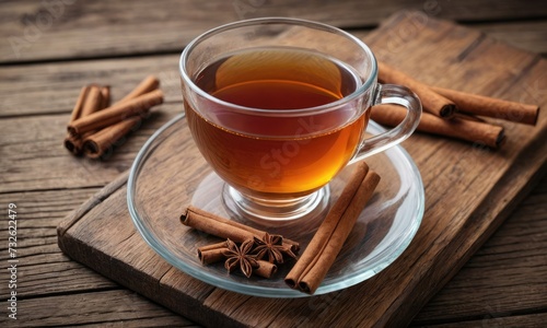 Cinnamon Symphony: A Transparent cup of tea Unveiling Iced Tea Perfection