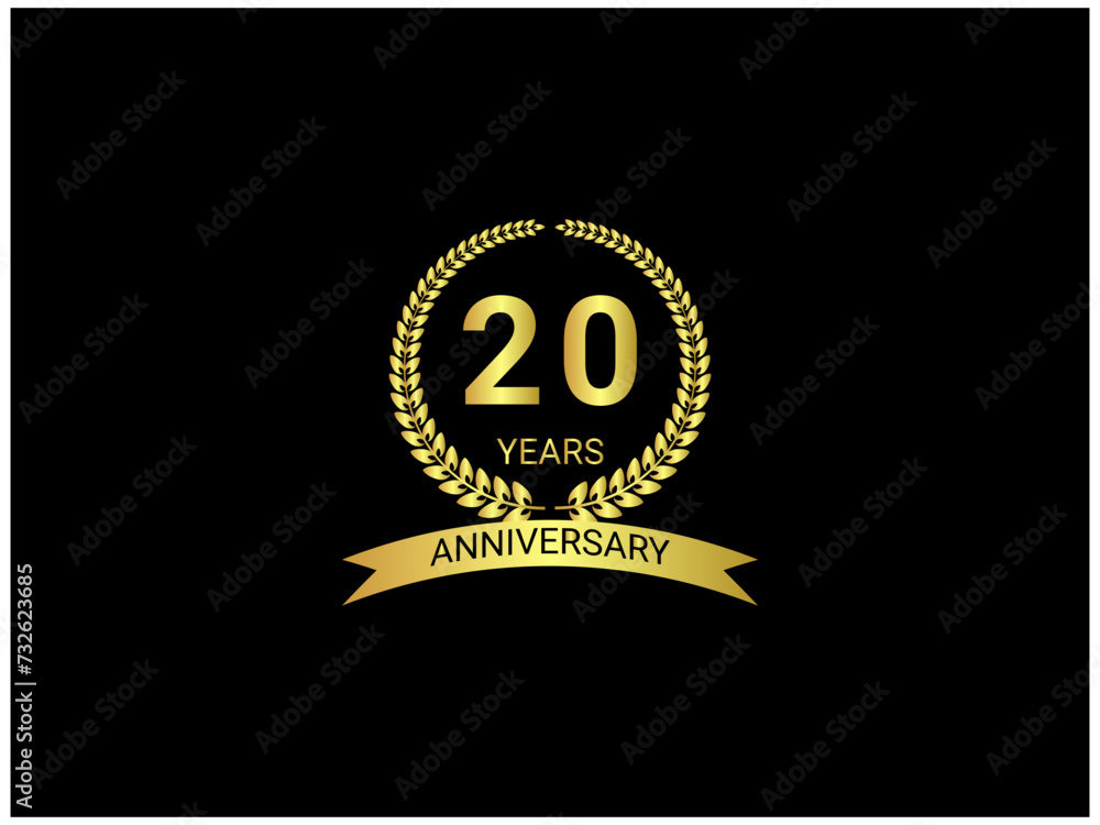 Fototapeta premium A Symbol of Success. An Anniversary Logo Capturing Years of Achievement. Timeless Tribute. Mark of Enduring Commitment. It Radiates Achievement, Vision. Anniversary Logo Emblem of Excellence Progress.