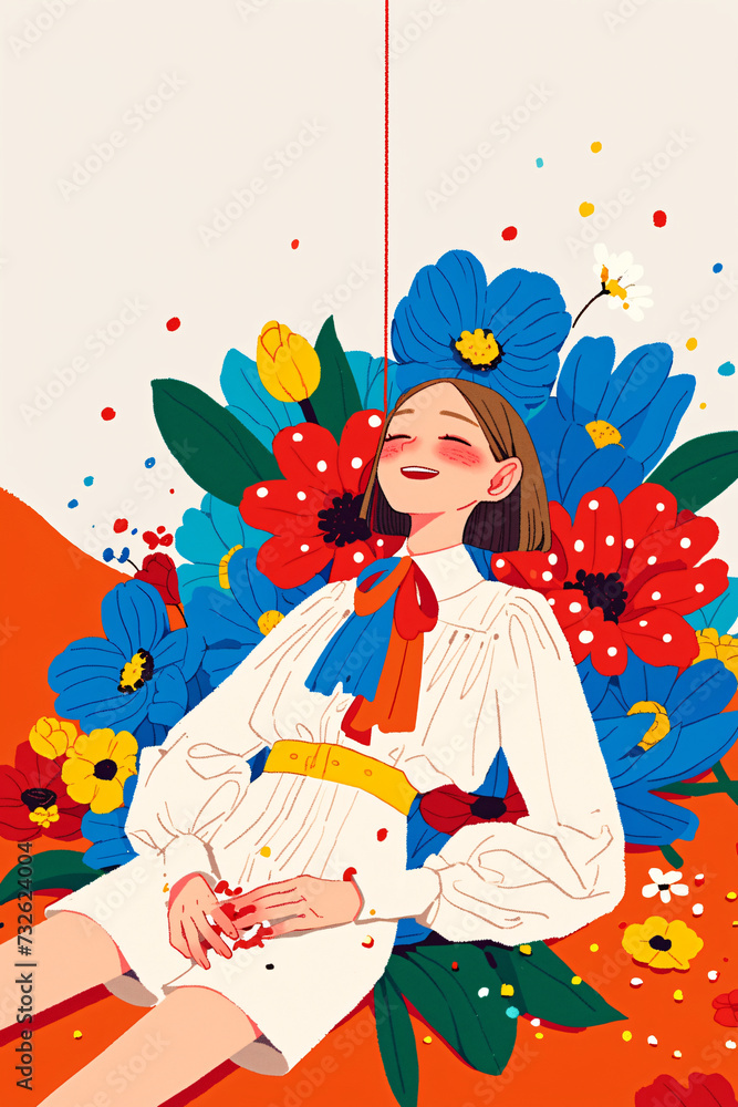 Absolute happiness. Art. Illustration. Absolute happiness. Art. Illustration.