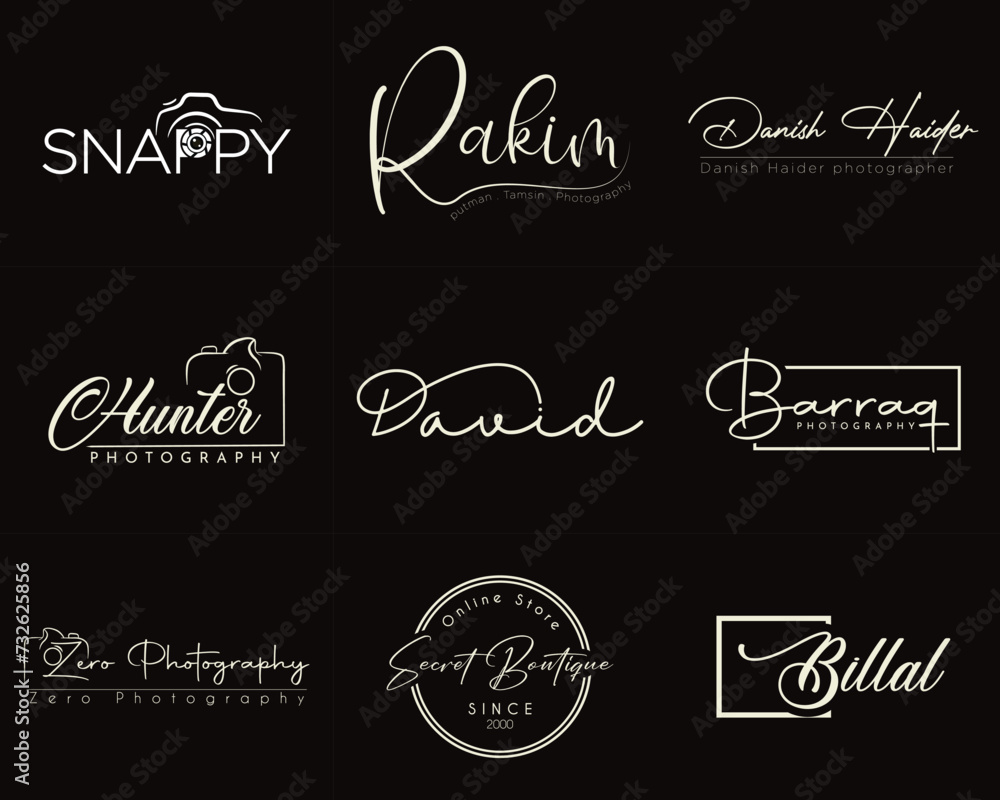 Signature and photography photograph logo design Signature and photography photograph logo design