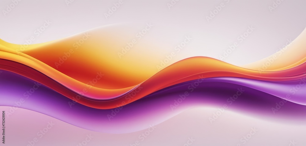 Orange and purple gradient water flow. Volumetric gradient figures. Orange and purple gradient water flow. Volumetric gradient figures.
