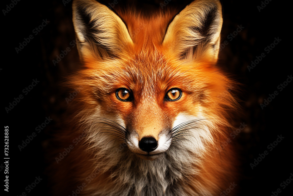 Beautiful red fox close-up Beautiful red fox close-up