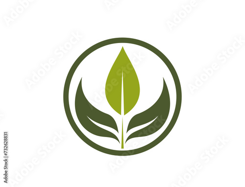 Eco icon. sprout in a circle. bio and organic symbol. vector image in flat design