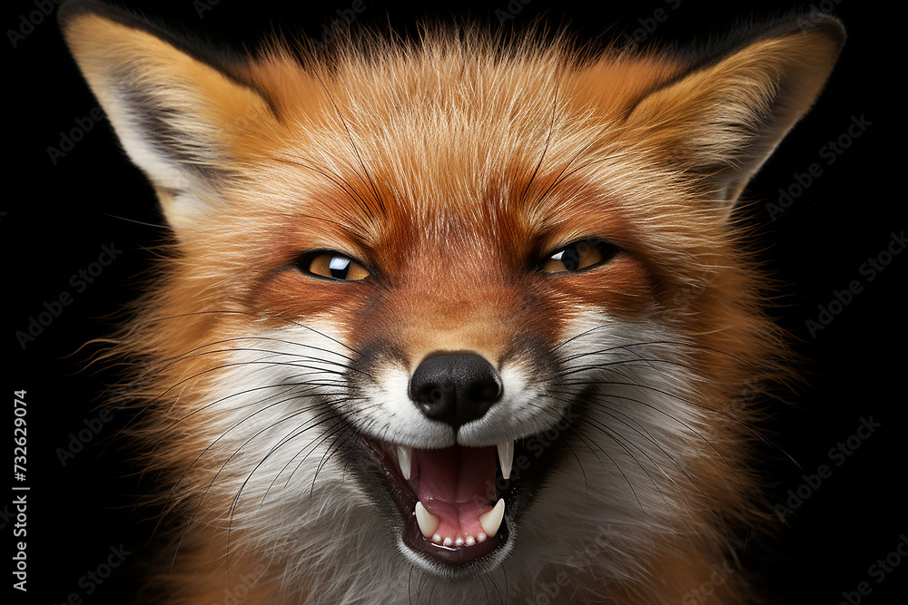 Fototapeta premium Beautiful red fox close-up