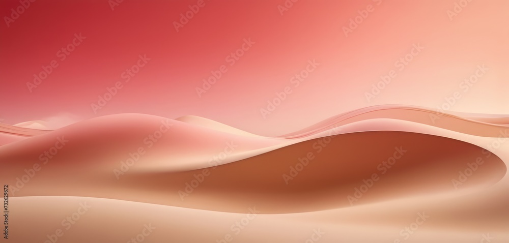 Flow of a peach colored gradient. Volumetric gradient shapes. Flow of a peach colored gradient. Volumetric gradient shapes.