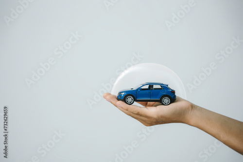 Foto Car insurance, vehicle protection concept
