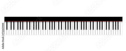 Musical flat background. Piano key, keyboard. Melody. Instrument. vector