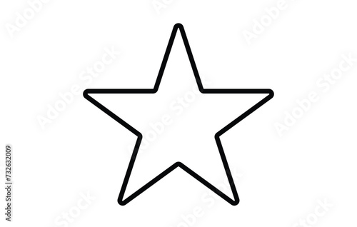 Star icon, classic form, outline variant. Easily colorable vector design on isolated background. Vector illustration. Eps file 236. photo
