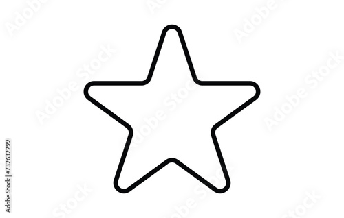 Star icon, classic form, outline variant. Easily colorable vector design on isolated background. Vector illustration. Eps file 237. photo