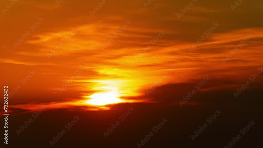 Timelapse of the Canada scape at extremely hot evening. Summer heat alert. Dark red sunset sky with thin clouds time lapse. Dramatic view of a new scorch day in North America and heat wave. Timelapse of the Canada scape at extremely hot evening. Summer heat alert. Dark red sunset sky with thin clouds time lapse. Dramatic view of a new scorch day in North America and heat wave.