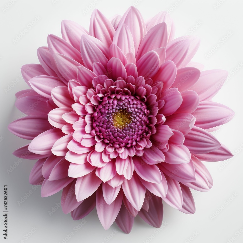 Close-up of Pink Flower on White Background