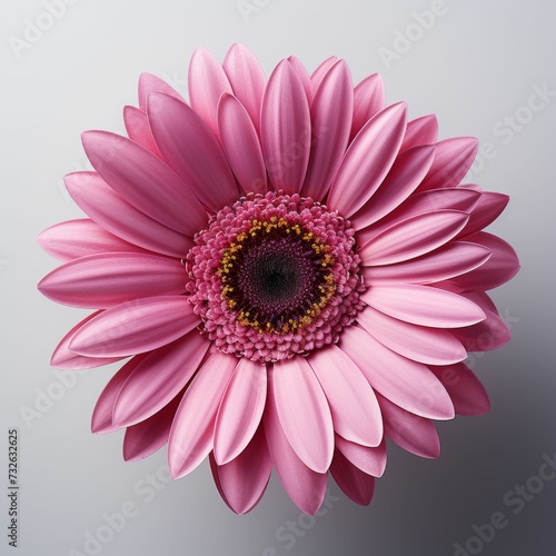 Large Pink Flower With Yellow Center