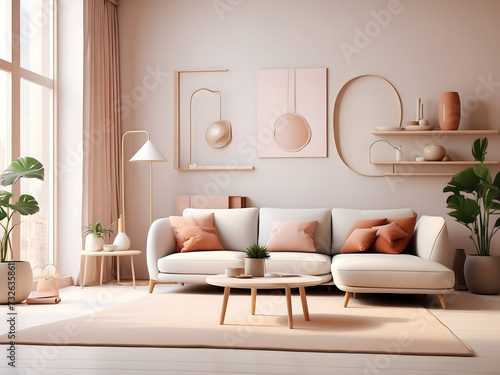 Modern apartment interior background illustration is a cozy minimalist  luxury  stylish  contemporary urban modern apartment interior background design.