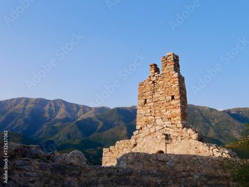 Old Himar   castle at sunset  Albania.