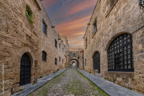 Fototapeta Naklejka Na Ścianę i Meble -  The Street of the Knights in Rhodes Island