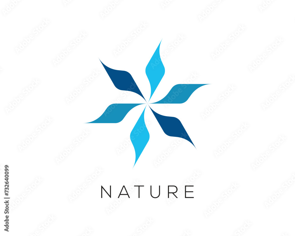 Obraz premium Vector leaf flower logo design template