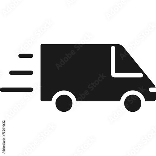 fast delivery glyph icon isolated on white background. fast delivery vector icon for web, mobile and ui design