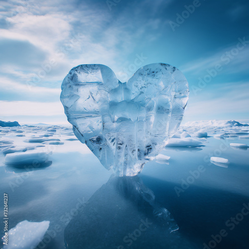 Chilled Affection: A Heart of Ice at Sea photo
