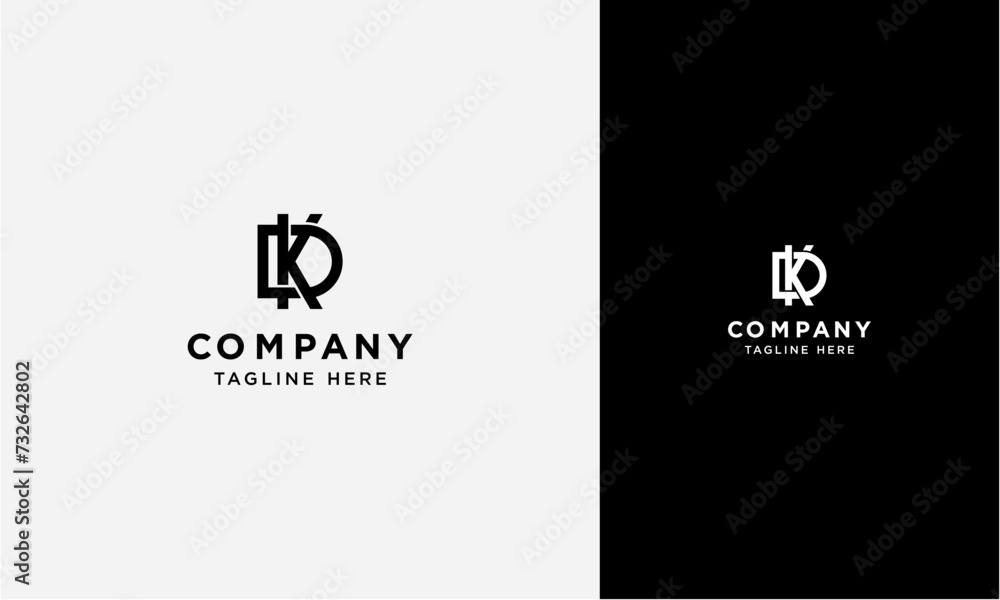 DK or KD initial logo concept monogram,logo template designed to make your logo process easy and approachable. All colors and text can be modified - obrazy, fototapety, plakaty 