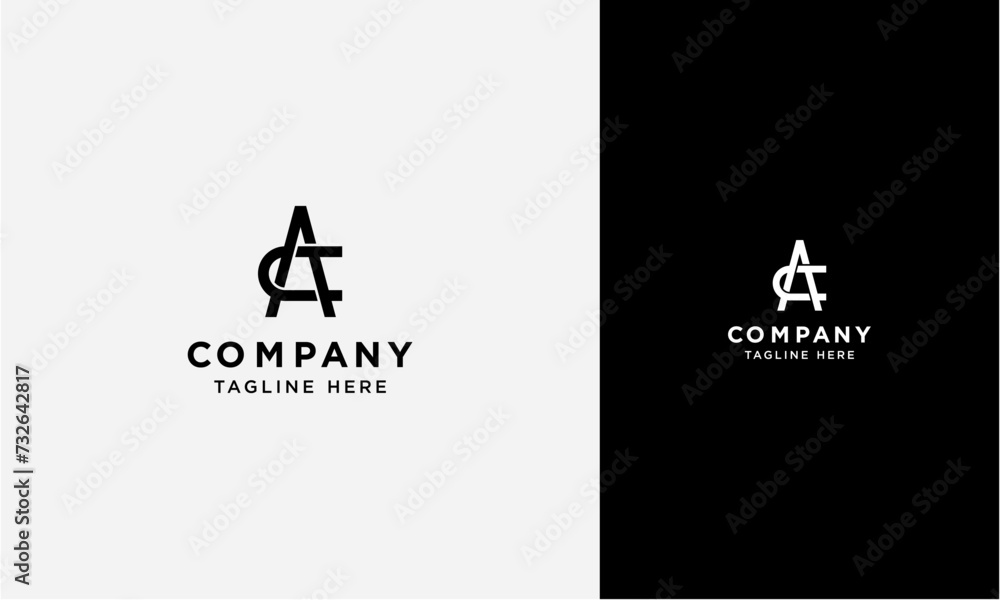 AC or CA initial logo concept monogram,logo template designed to make your logo process easy and approachable. All colors and text can be modified - obrazy, fototapety, plakaty 