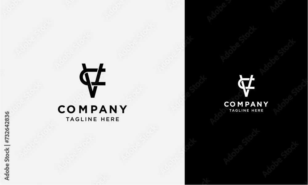 VC or CV initial logo concept monogram,logo template designed to make your logo process easy and approachable. All colors and text can be modified