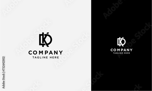 DK or KD initial logo concept monogram,logo template designed to make your logo process easy and approachable. All colors and text can be modified photo