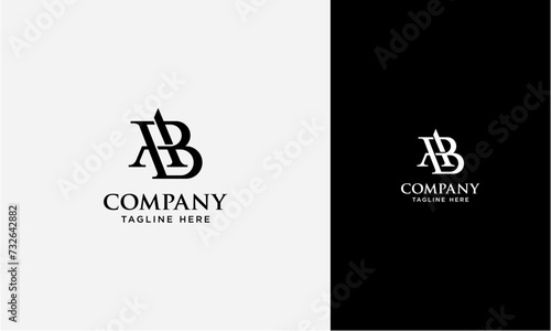 AB or BA initial logo concept monogram,logo template designed to make your logo process easy and approachable. All colors and text can be modified