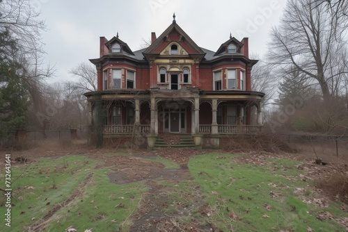 Abandoned dilapidated house mansion