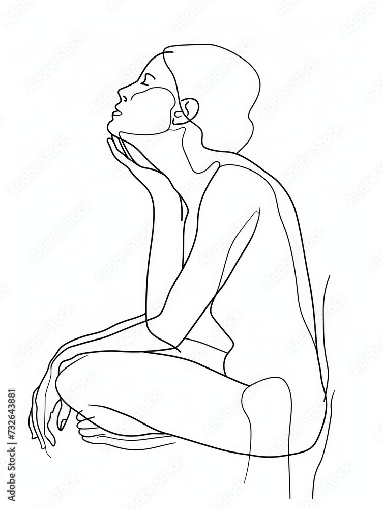 Person Stretching Cramped Muscle Generative AI Person Stretching Cramped Muscle Generative AI
