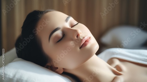 Relaxing spa wellness and reiki massage for beauty and skin health Generative AI