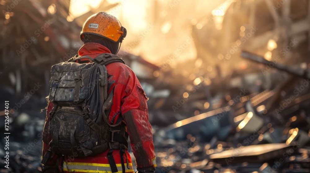 Rescue service assorted debris  