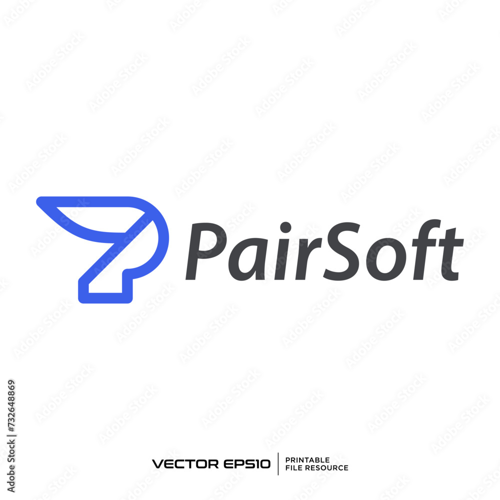 Initial P logo vector illustration Initial P logo vector illustration