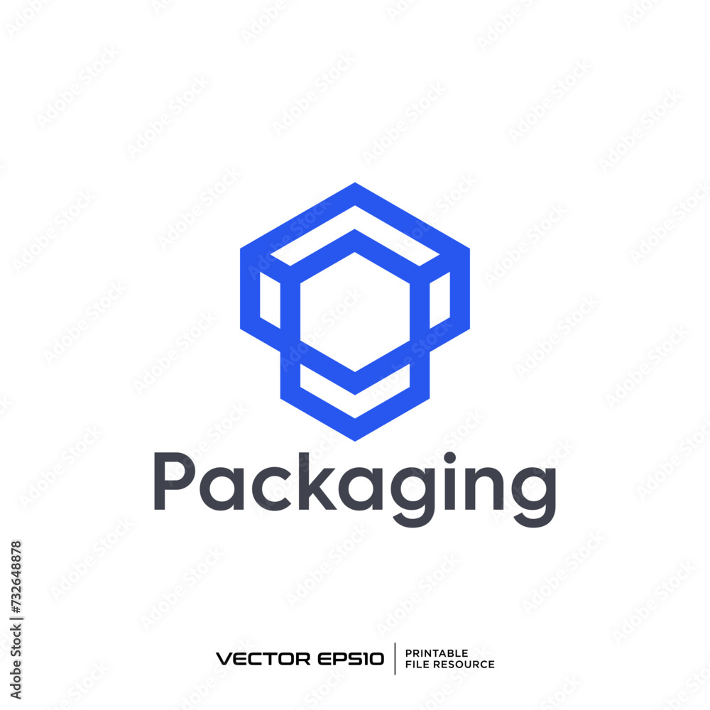 Abstract hexagon logo vector illustration Abstract hexagon logo vector illustration