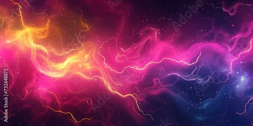Colorful Lightning Bolts Illustration Generative AI