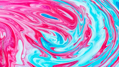 Bright abstract liquid blue and magenta texture.