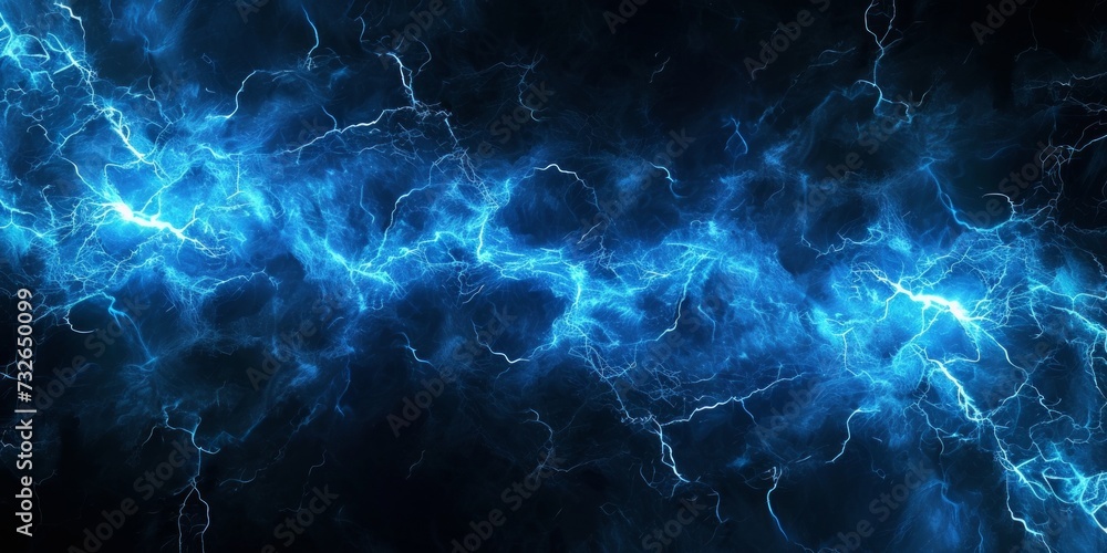 Electric blue lighting on black background Generative AI Electric blue lighting on black background Generative AI
