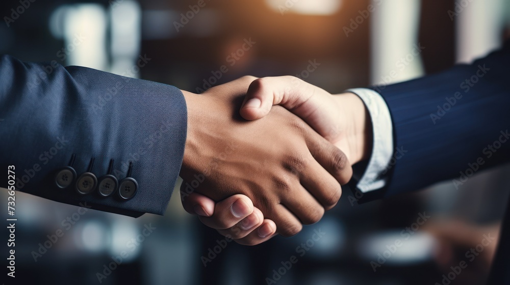 Business People Handshake and Working Together Deal or Agreement in Meeting Generative AI Business People Handshake and Working Together Deal or Agreement in Meeting Generative AI