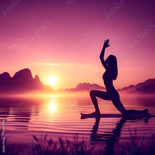 female doing yoga poses showing fitness and flexibility