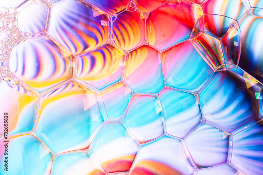 Water bubbles abstract colorful background - obrazy, fototapety, plakaty 