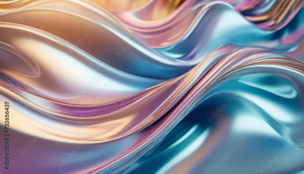 Abstract 3D wavy metallic lines in soft pastel hues, symbolizing fluidity and creativity. Dynamic backdrop for modern designs Abstract 3D wavy metallic lines in soft pastel hues, symbolizing fluidity and creativity. Dynamic backdrop for modern designs