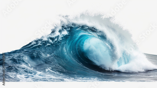 Cresting Ocean Wave Captured Mid-Surge on Transparent Background