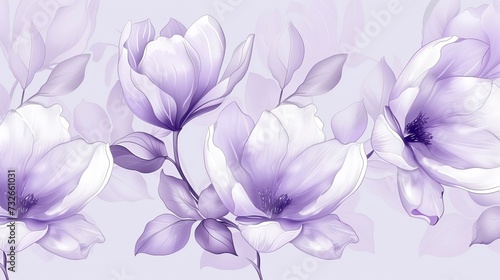 Background  wallpaper  delicate lilac flowers on a lilac background  generative ai