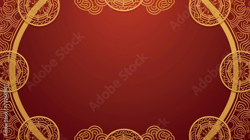 Golden Oriental Illustration Celebrating the Arrival of Chinese New Year