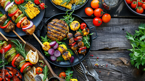 vegetables on the grill